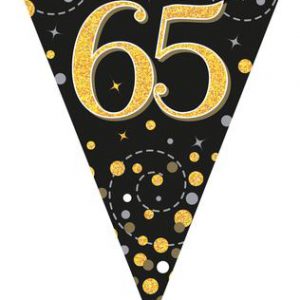 Vlaggenlijn glitter 65e verjaardag 4m