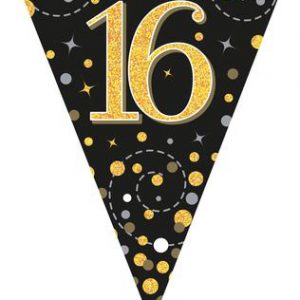 Vlaggenlijn glitter 16e verjaardag 4m