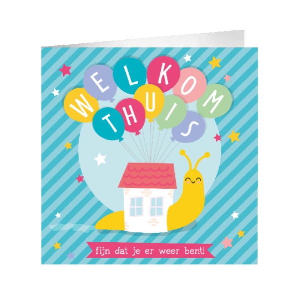 XL kaart met envelop Welkom thuis